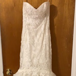 Trumpet style, lace embroidery wedding dress!!!